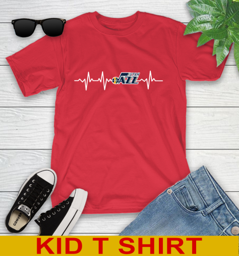 Utah Jazz NBA Basketball Heart Beat Shirt Youth T-Shirt 12 Utah Jazz NBA Basketball Heart Beat Shirt Youth T-Shirt - Image 12