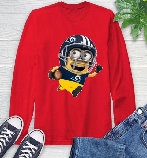 NFL Los Angeles Rams Minions Disney Football Sports Long Sleeve T-Shirt 10