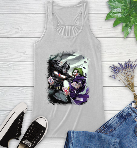 Chicago Cubs MLB Baseball Batman Fighting Joker DC Comics Racerback Tank