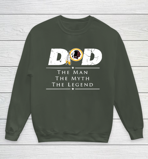 Washington Redskins NFL Football Dad The Man The Myth The Legend Youth Sweatshirt 8