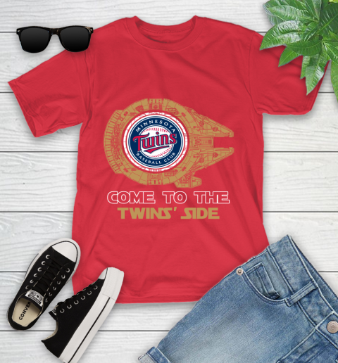 MLB Come To The Minnesota Twins Side Star Wars Baseball Sports Youth T-Shirt 13
