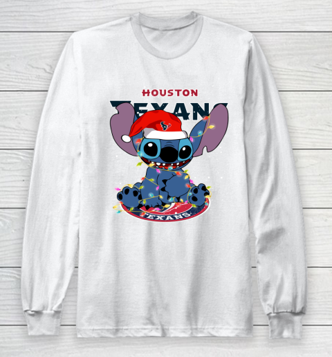 Houston Texans NFL Football noel stitch Christmas Long Sleeve T-Shirt