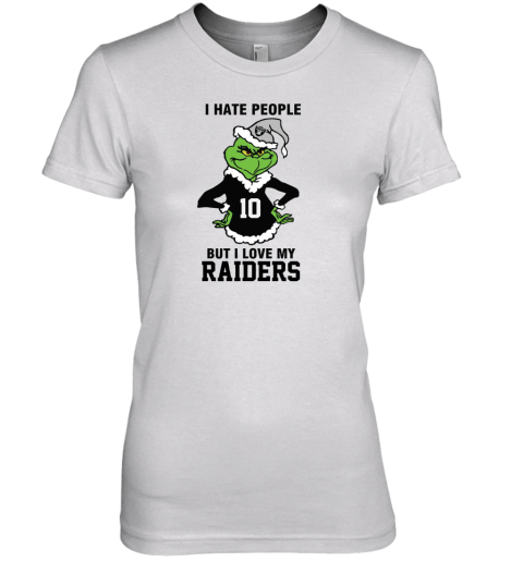 I Hate People But I Love My Raiders Las Vegas Raiders NFL Teams Premium Women's T-Shirt