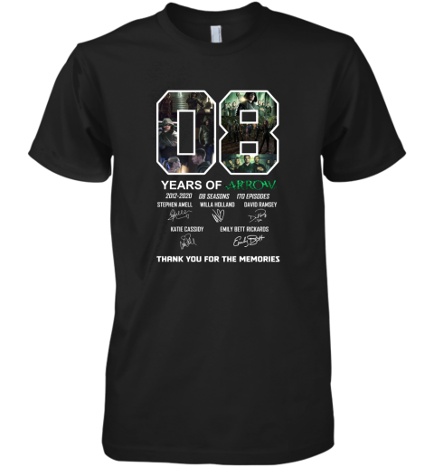 8 Years Of Arrow Thank You For The Memories Premium Men's T-Shirt