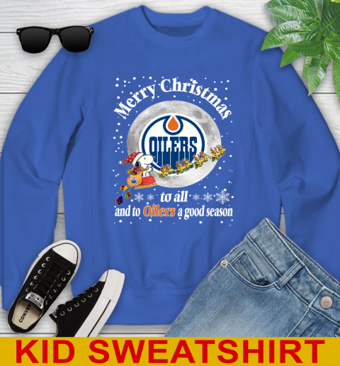 Edmonton Oilers Merry Christmas To All And To Oilers A Good Season NHL Hockey Sports Youth Sweatshirt 6