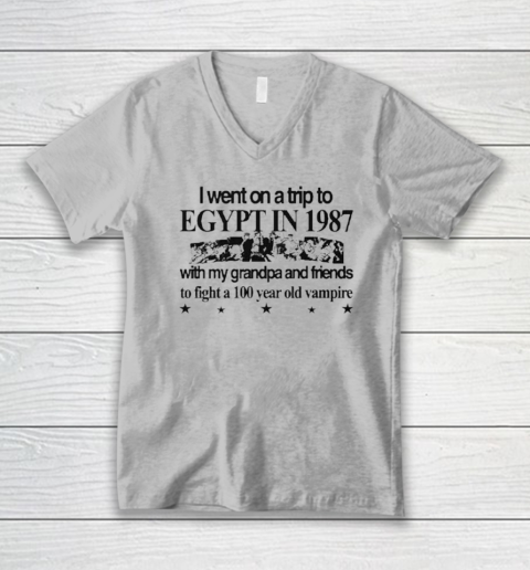 Jojo's Bizarre Adventure I Went To Egypt To Fight A Vampire V-Neck T-Shirt 2