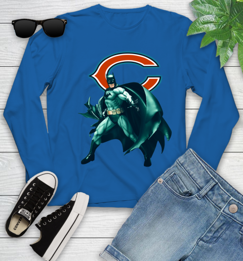 NFL Batman Football Sports Chicago Bears Youth Long Sleeve 9