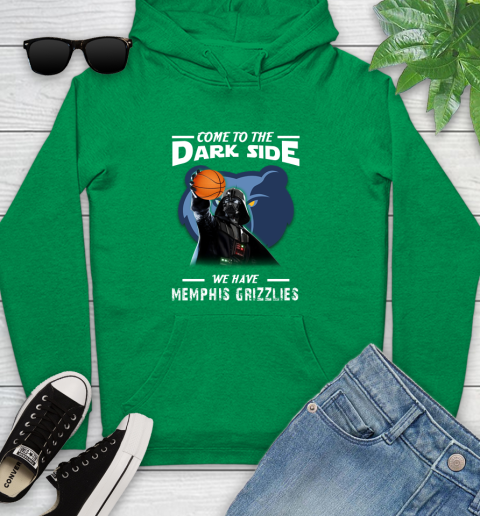 NBA Come To The Dark Side We Have Memphis Grizzlies Star Wars Darth Vader Basketball Youth Hoodie 9