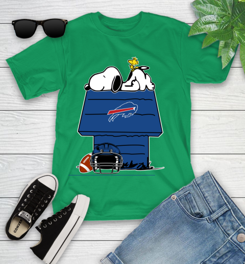 Buffalo Bills NFL Football Snoopy Woodstock The Peanuts Movie Youth T-Shirt 6