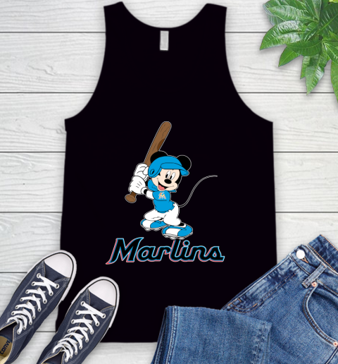 MLB Baseball Miami Marlins Cheerful Mickey Mouse Shirt Tank Top