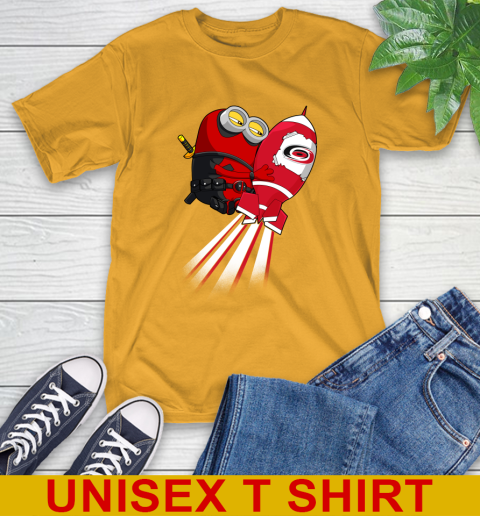 NHL Hockey Carolina Hurricanes Deadpool Minion Marvel Shirt T-Shirt 2