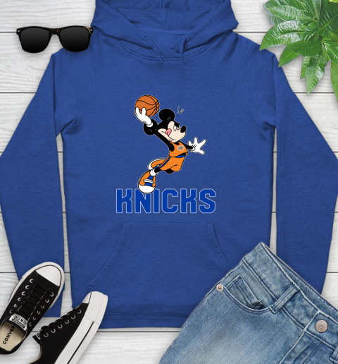 NBA Basketball New York Knicks Cheerful Mickey Mouse Shirt Youth Hoodie 9