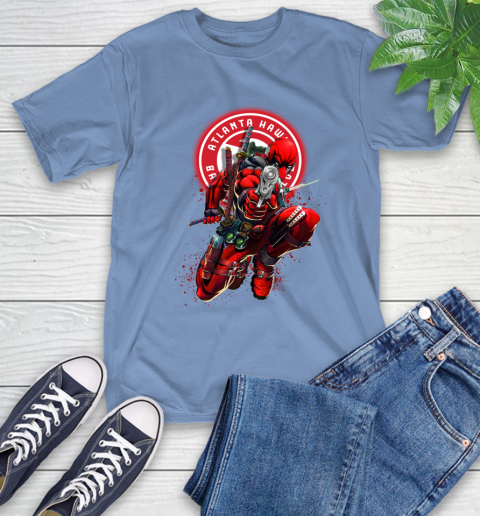 NBA Deadpool Marvel Comics Sports Basketball Atlanta Hawks T-Shirt 11