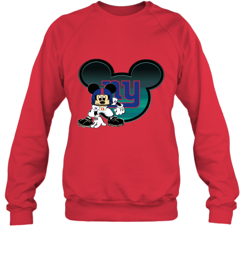 NFL New York Giants Mickey Mouse Disney Football T Shirt N8Wo7zLUrF8 sweatshirt 35 95 151514 front red