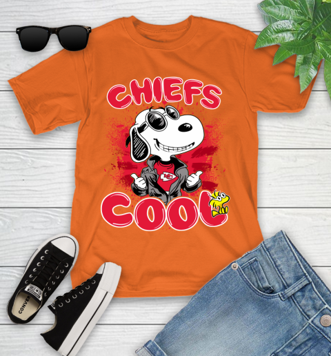 NFL Football Kansas City Chiefs Cool Snoopy Shirt Youth T-Shirt 8