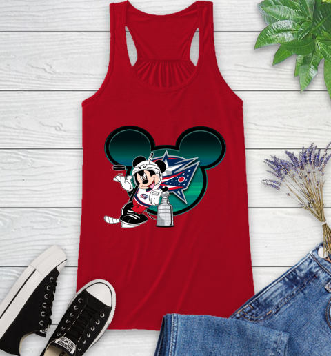 NHL Columbus Blue Jackets Stanley Cup Mickey Mouse Disney Hockey T Shirt Racerback Tank 6