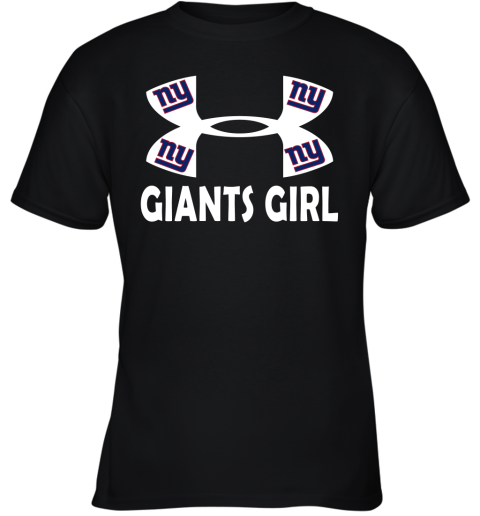 Youth Black New York Giants Football T-Shirt