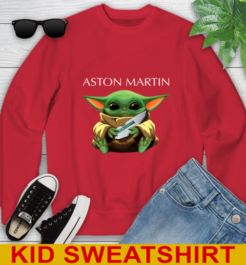 Star Wars Baby Yoda Hugs Aston Martin Car Shirt 115
