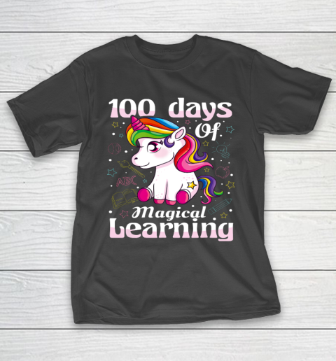 100th Day of School Unicorn T Shirt Girls 100 Days of School T-Shirt