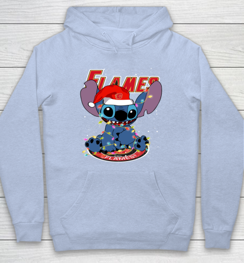 Calgary Flames NHL Hockey noel stitch Christmas Hoodie 5