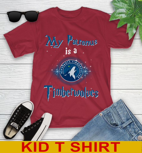 NBA Basketball Harry Potter My Patronus Is A Minnesota Timberwolves Youth T-Shirt 12
