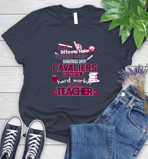 Cleveland Cavaliers NBA I'm A Difference Making Student Caring Basketball Loving Kinda Teacher Women's T-Shirt 14