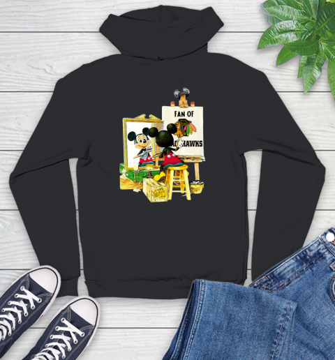 NHL Hockey Chicago Blackhawks Mickey Drawing Shirt 123