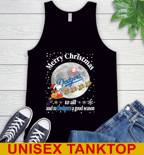Los Angeles Dodgers Merry Christmas To All And To Dodgers A Good Season MLB Baseball Sports Tank Top