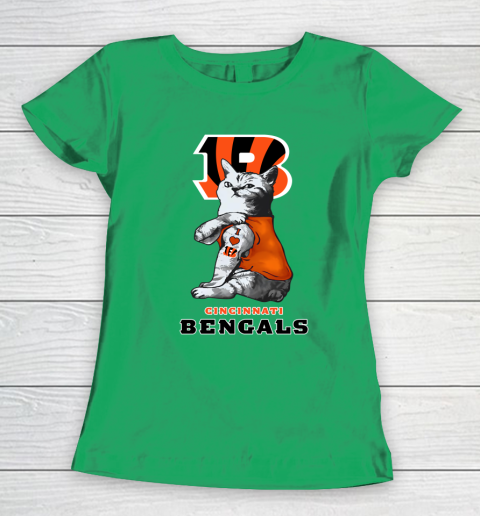 NFL Football My Cat Loves Cincinnati Bengals Women's T-Shirt 5