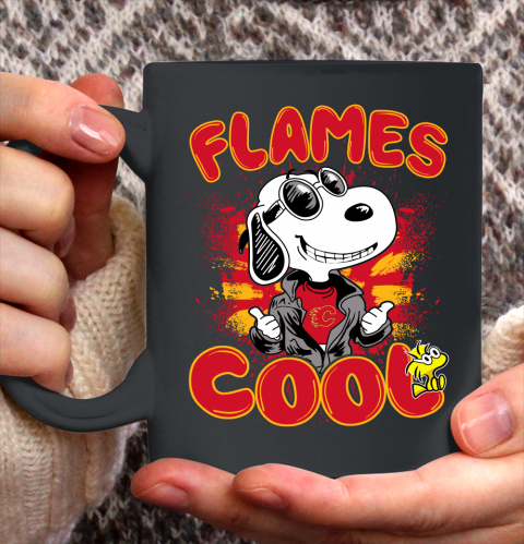 NHL Hockey Calgary Flames Cool Snoopy Shirt Ceramic Mug 11oz