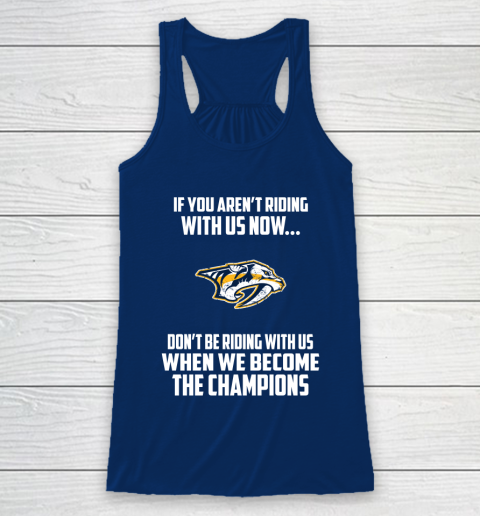 NHL Nashville Predators Hockey We Become The Champions Racerback Tank 6