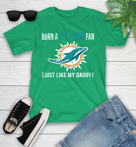 NFL Miami Dolphins Football Loyal Fan Just Like My Daddy Shirt Youth T-Shirt 7
