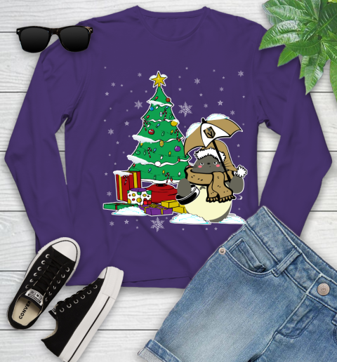 Vegas Golden Knights NHL Hockey Cute Tonari No Totoro Christmas Sports Youth Long Sleeve 4