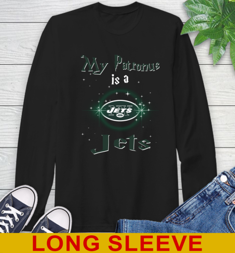 NFL Football Harry Potter My Patronus Is A New York Jets Long Sleeve T-Shirt