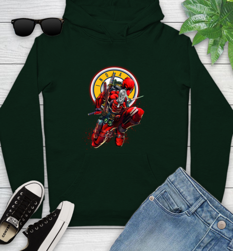 NBA Deadpool Marvel Comics Sports Basketball Indiana Pacers Youth Hoodie 13
