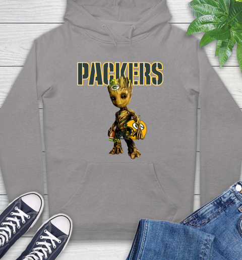 Green Bay Packers NFL Football Groot Marvel Guardians Of The Galaxy Hoodie - Image 7