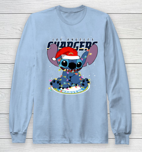 Los Angeles Chargers NFL Football noel stitch Christmas Long Sleeve T-Shirt 5