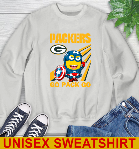 NFL Football Green Bay Packers Captain America Marvel Avengers Minion Shirt Sweatshirt 5