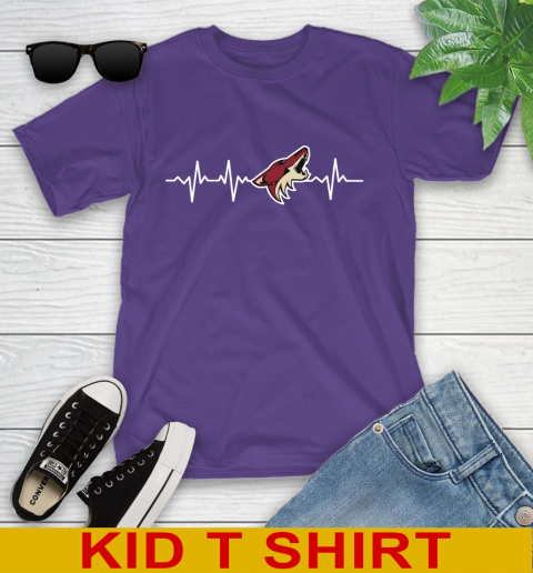 Arizona Coyotes NHL Hockey Heart Beat Shirt Youth T-Shirt 3