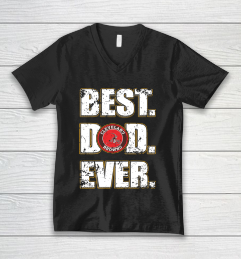 NFL Cleveland Browns Football Best Dad Ever Family Shirt V-Neck T-Shirt