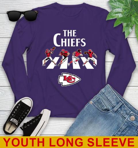 NFL Football Kansas City Chiefs The Beatles Rock Band Shirt Youth Long Sleeve 4