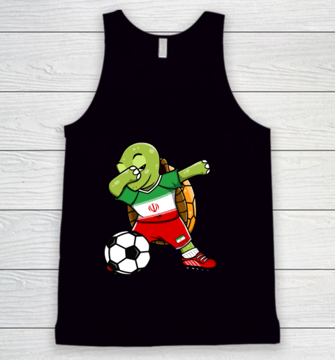 Dabbing Turtle Iran Soccer Fans Jersey Iranian Football Tank Top