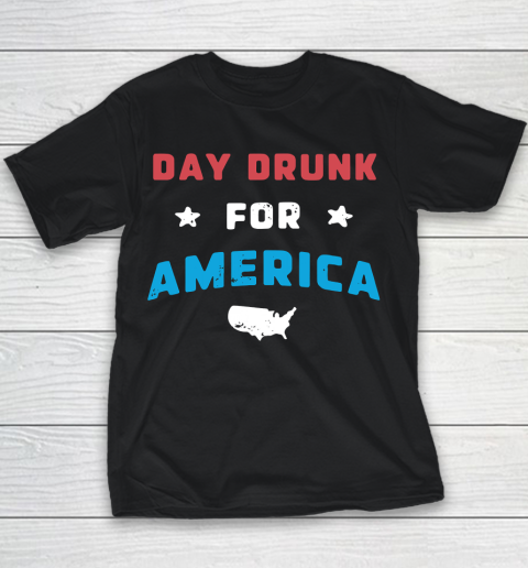 Beer Lover Funny Shirt DAY DRUNK FOR AMERICA Youth T-Shirt