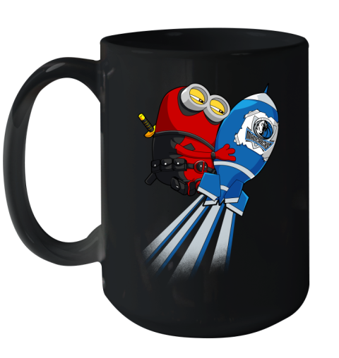 NBA Basketball Dallas Mavericks Deadpool Minion Marvel Shirt Ceramic Mug 15oz