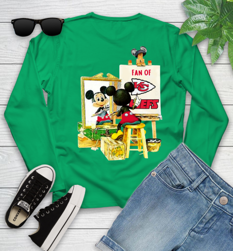 NFL Football Kansas City Chiefs Mickey Drawing Shirt 118