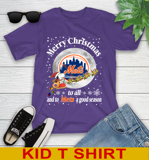 New York Mets Merry Christmas To All And To Mets A Good Season MLB Baseball Sports Youth T-Shirt 3