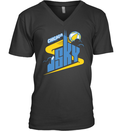 WNBA Orange Chicago Sky V-Neck T-Shirt