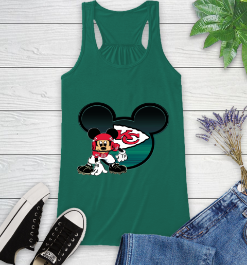 NFL Kansas City Chiefs Mickey Mouse Disney Football T Shirt Racerback Tank 7