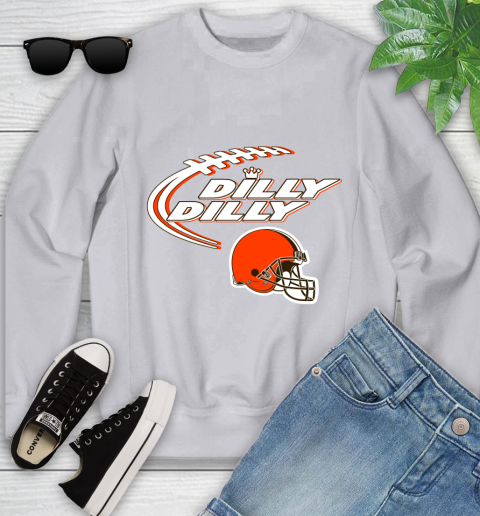 NFL Cleveland Browns Dilly Dilly Football Sports Youth Sweatshirt 4