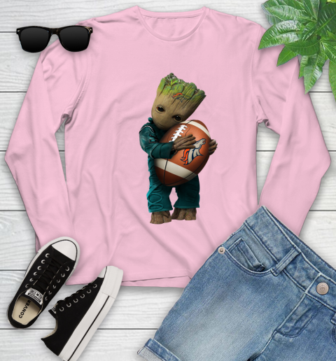 NFL Groot Guardians Of The Galaxy Football Sports Denver Broncos Youth Long Sleeve 10
